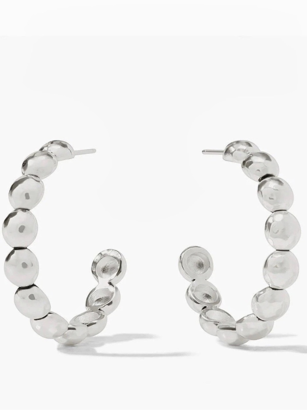 Julie Vos Solara Nova Hoop Earrings Silver